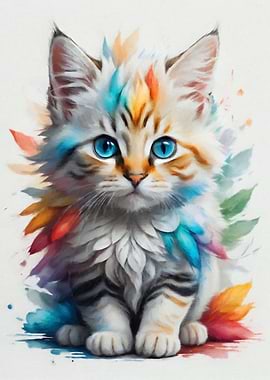 Sweet Colorful Kitten 3