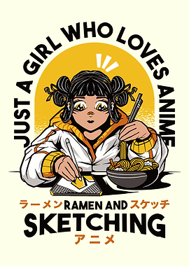 Anime Ramen and Sketching