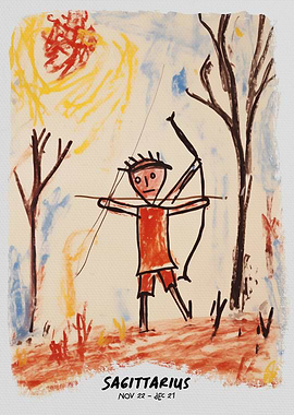 Sagittarius Child Drawing