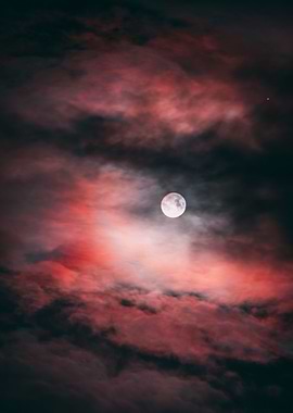 Crimson Sky Moon