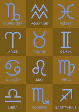 Zodiac Signs Abstract Pop