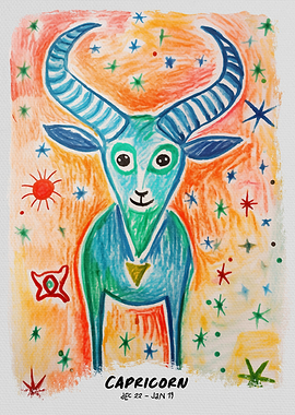 Capricorn Child Drawing