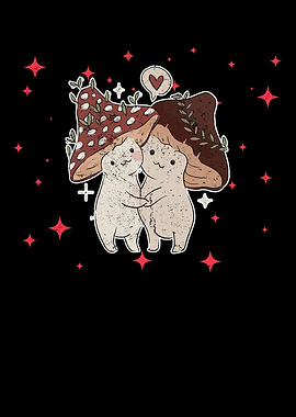 Cute Mushroom Couple