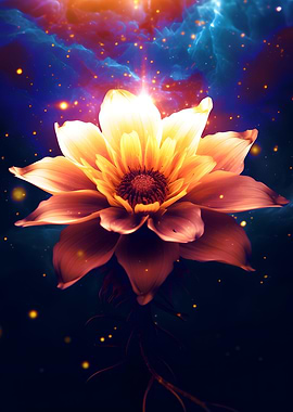 Cosmic Leaf Neon Flowers