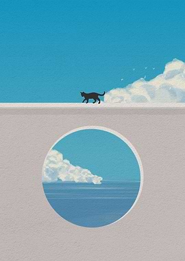 Cat on a simple bridge