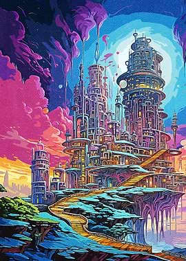 Colorful Galaxy City
