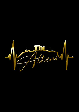 Athens Skyline Heartbeat