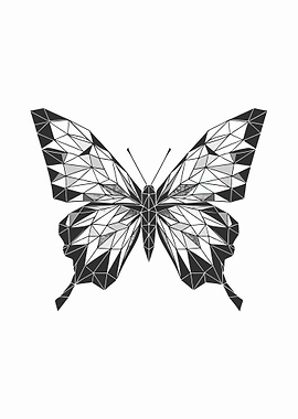 Butterfly Low Poly Style