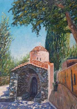 Church in Rhodes mountains