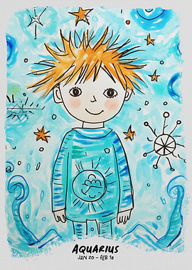 Aquarius Child Drawing