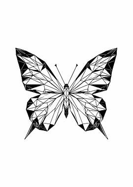 Butterfly Low Poly Style