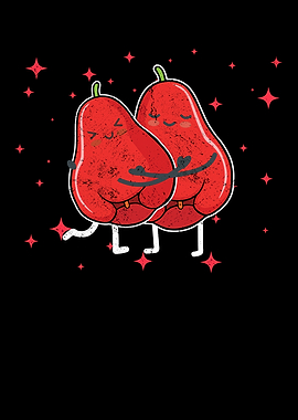 Cute Rose Apple Couple