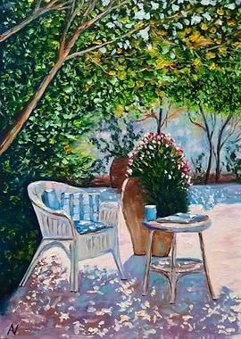 Sunlit Mediterranean yard