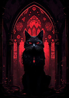 Gothic Red Cat 1