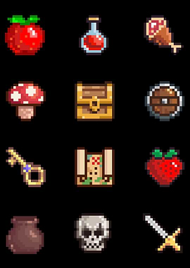 Retro Video Gamer Icons