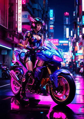 Girl on Motorcycle