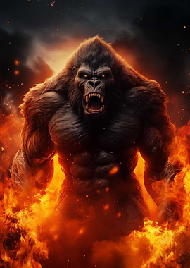 Angry Evil Gorilla Fire