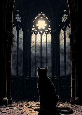 Gothic Cat Black 1