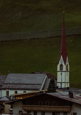 Village Spire Twilight