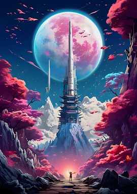 Fantasy Moonlight tree neo