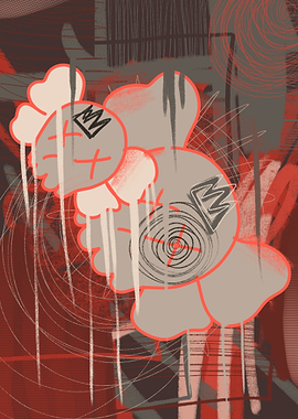 Kaws Dolls unique abstrac