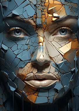 Surreal Woman Face Art