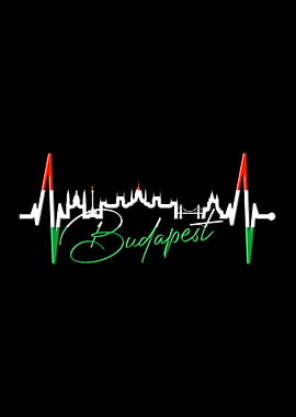 Budapest Skyline Heartbeat