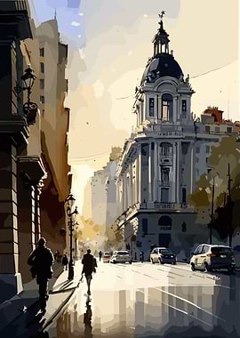 Madrid Watercolor Painting