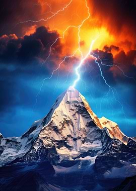 Mountain Lightning Storm