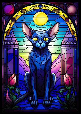 The Sphynx Cat Blue Staine