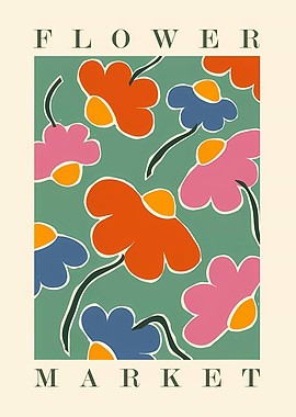 Flower market Colorful