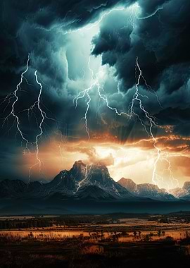 Mountain Lightning Storm
