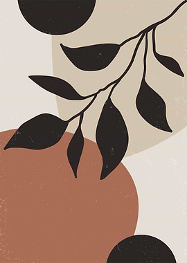 Vintage Leaves Boho Art