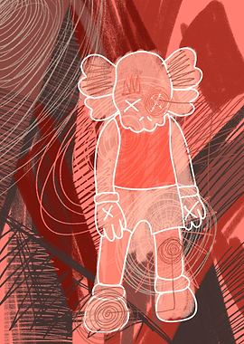 Kaws Dolls unique abstrac