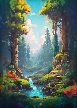 Enchanted Pixel Grove