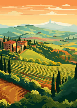Tuscan View Italy Travel