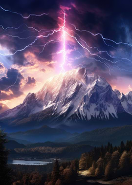 Mountain Lightning Storm