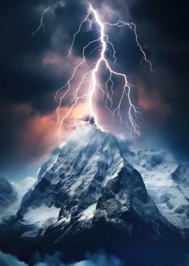 Mountain Lightning Storm
