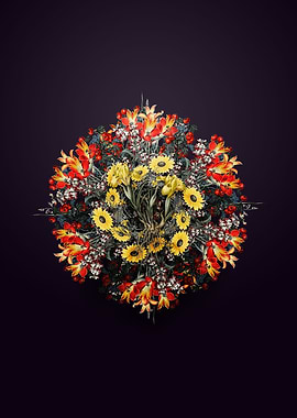 Sand Iris Floral Wreath