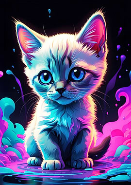 Kitten Neon Cat