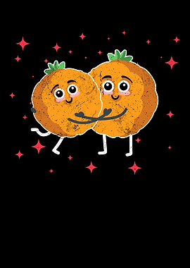 Cute Tangerine Couple