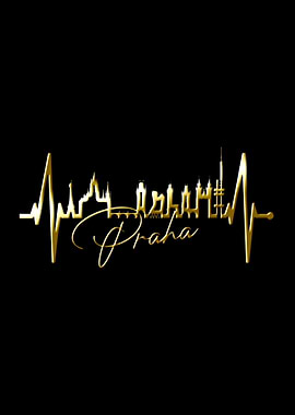 Prague Skyline Heartbeat