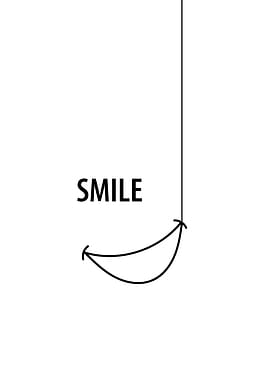 Minimal Smile Line Art