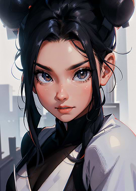 Anime Futuristic City Girl