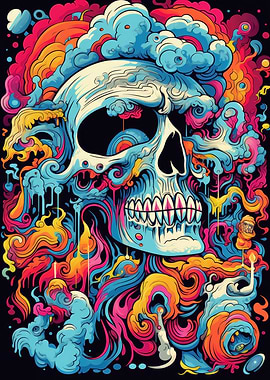 Psychedlic skull