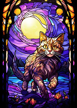 The Anggora cat Moon stain