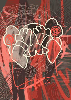 Kaws Dolls unique abstract