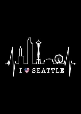 Seattle Skyline Heartbeat