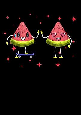Cute Watermelon Couple