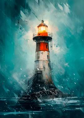 Snowy Lighthouse